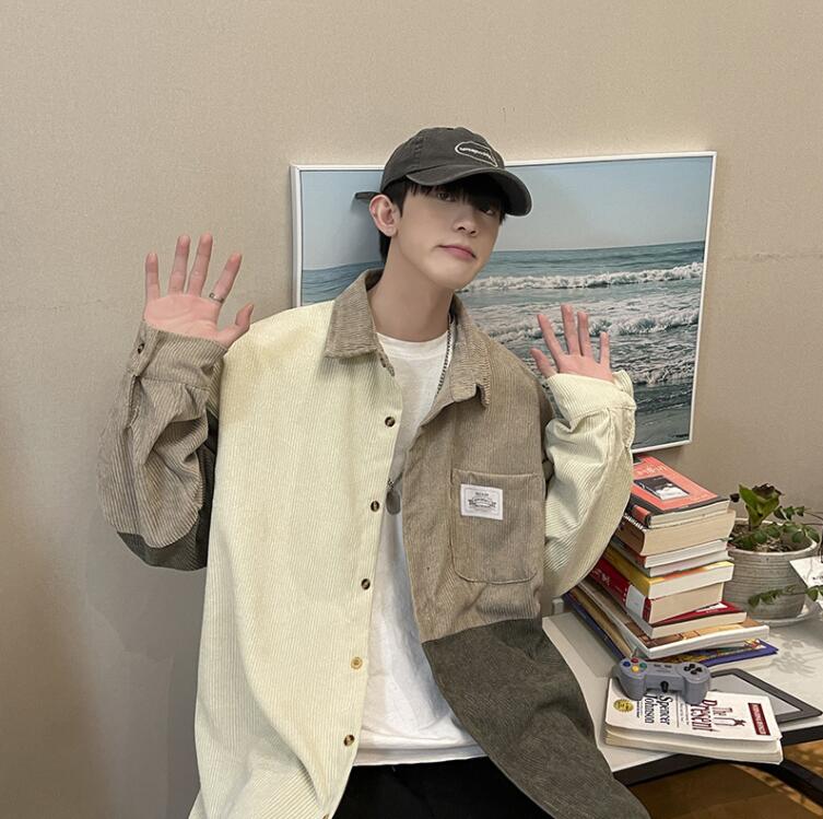 韓国風シャツ男性 ★ シャツ 春と秋★   長袖 トレンディトップ★シャツ★M-2X