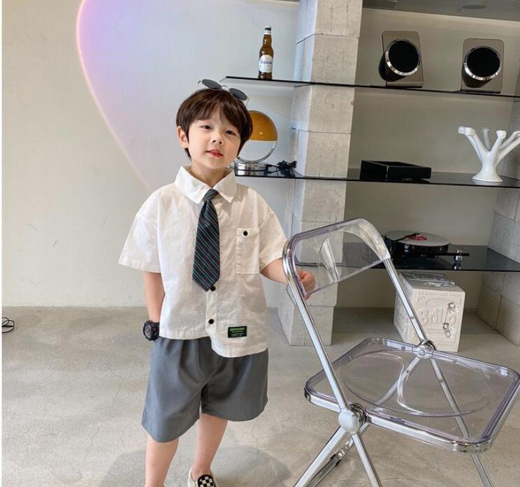 子供服夏服★男の子シャツ★ファッションシャツ子供夏服★潮流子供夏服★90-150