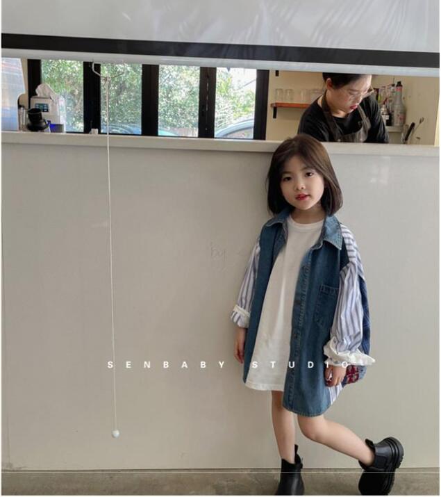 子供服春秋服★女の子デニムジャケット★ファッションシャツ子供春服★潮流子供春服★90-150