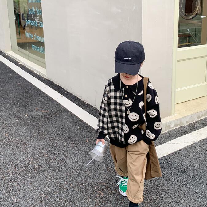 子供服春秋服★男の子ニットトップ★ファッションニットトップ子供春服★潮流子供春服★80-140