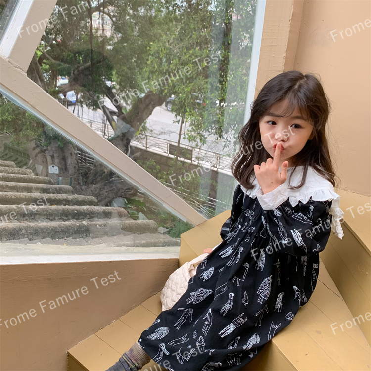 スカート　子供長袖　トップス　ドレス　子供服　春着　子供ドレス