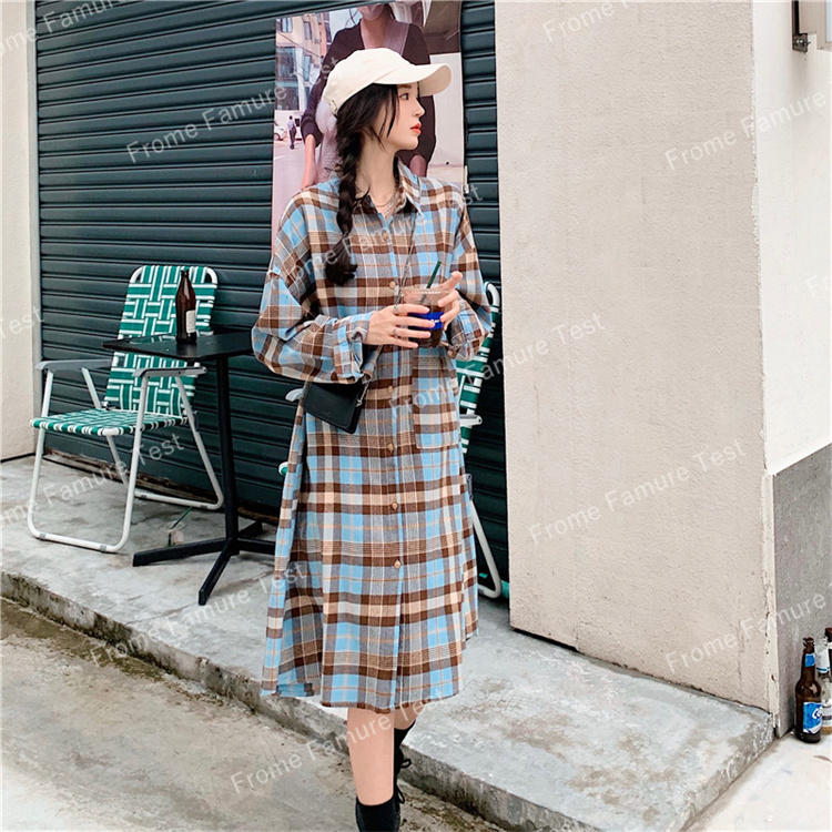 シャツスカート、シャツ長袖、　韓国風、トップス、長袖、春着、春秋新作
