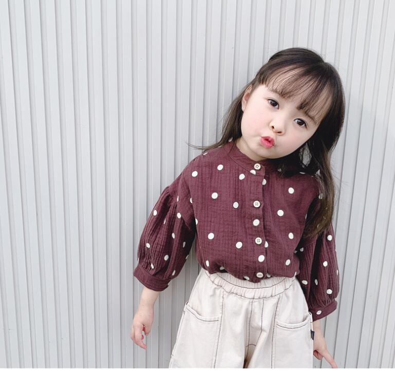 子供服春秋服★女の子シャツ★ファッションシャツ子供春服★韓国風子供春服★80-130