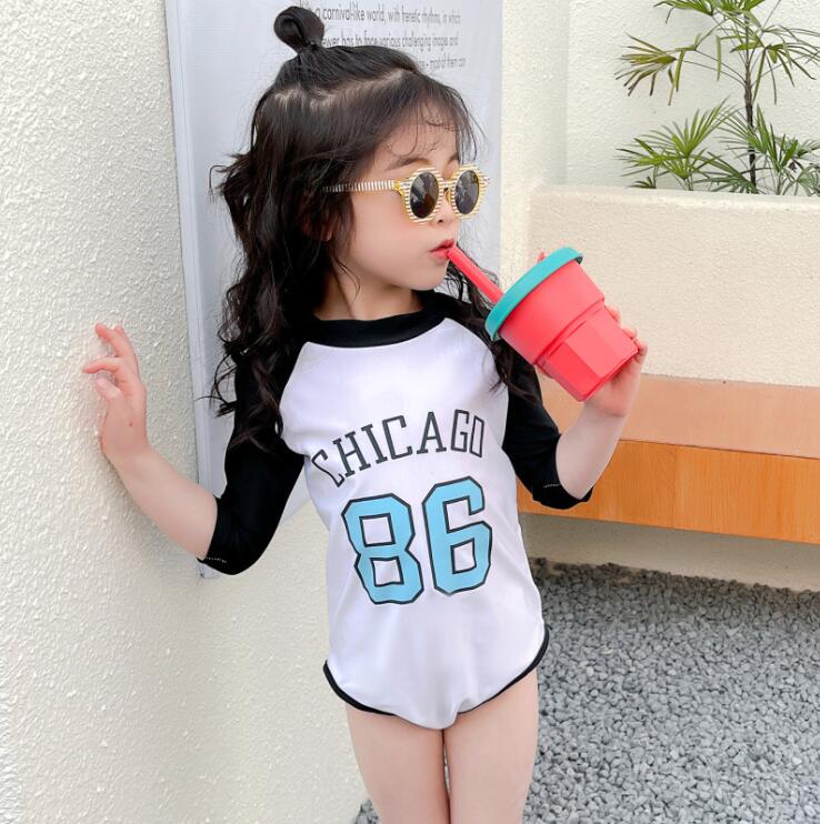 子供の水着 ワンピース 子供の水着 体型カバー オールインワン  水泳服 スイムウェア★110-130