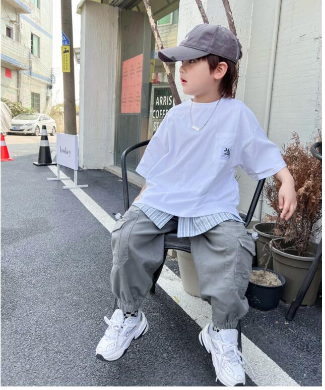 子供服夏服★男の子半袖Tシャツ ★ファッションTシャツ子供夏服★韓国風子供夏服★90-140