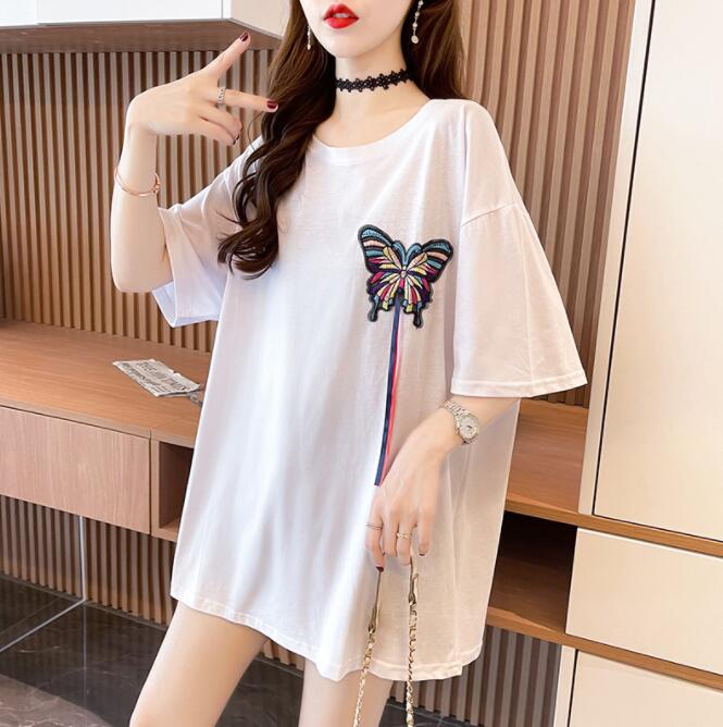 韓国風　レディース　半袖Tシャツ　新しい夏，気質，ファッションTシャツ　★M-2X