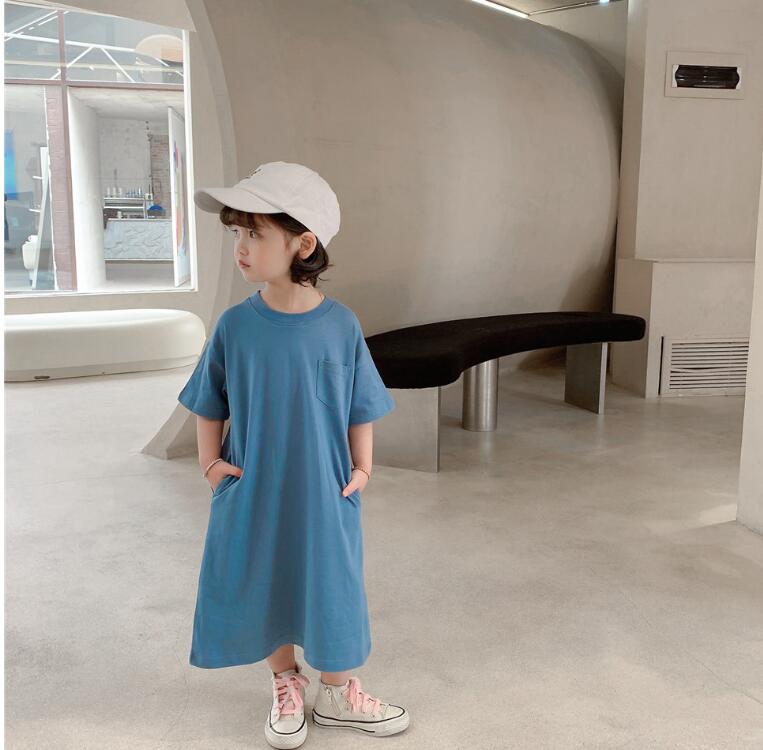 子供服夏服★女の子半袖ドレス★ファッションドレス子供服★韓国風子供夏服★80-130