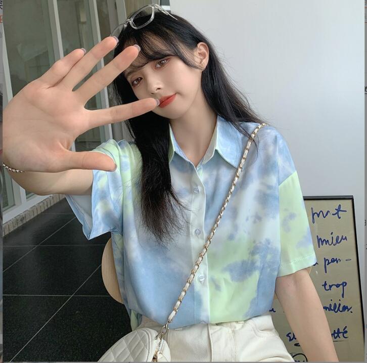 韓国風　レディース　シャツ　夏新しい，気質，ファッションシャツ　学生ポロシャツ★S-X