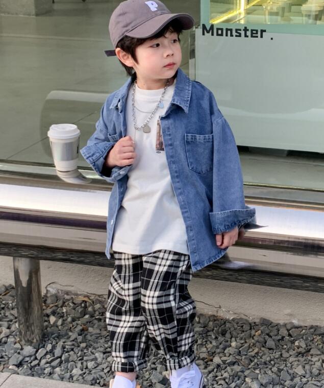 子供服春秋服★男の子ジージャン★ファッションコート子供春服★潮流子供春服★90-150
