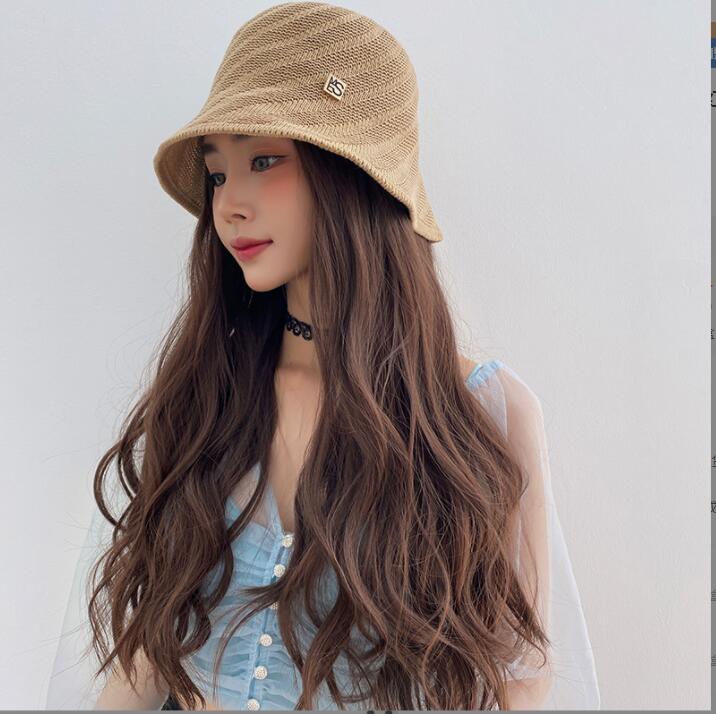 韓国メンズレディース　春秋キャップ　ウィッグキャップ　かわいい　かつらと帽子　ヒップホップ帽子