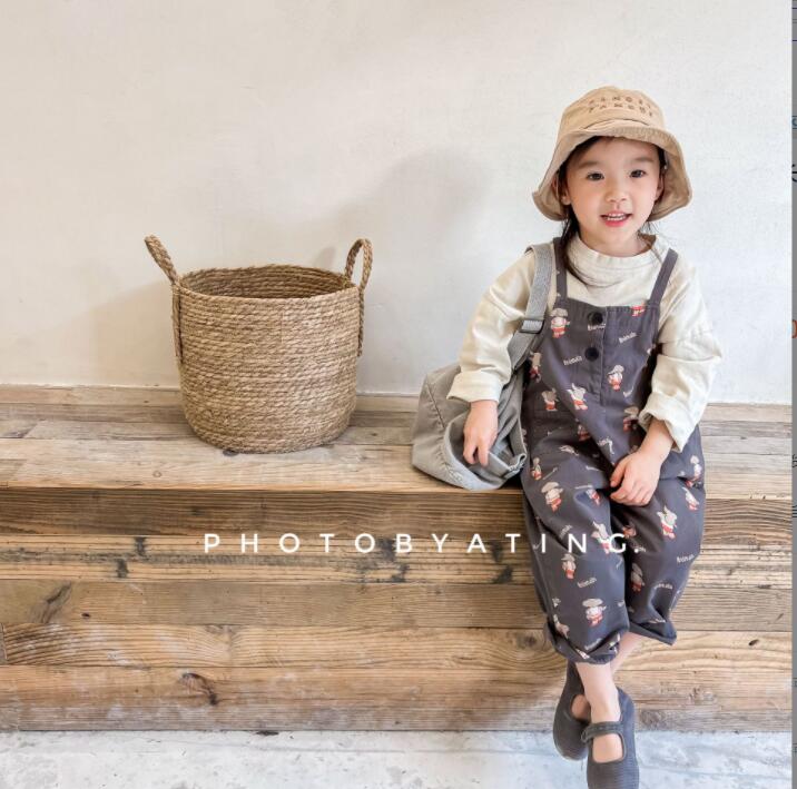 春秋新作　 男の子女の子サロペットパンツ 韓国スタイル   子供服 ファッションパンツ ★80-130
