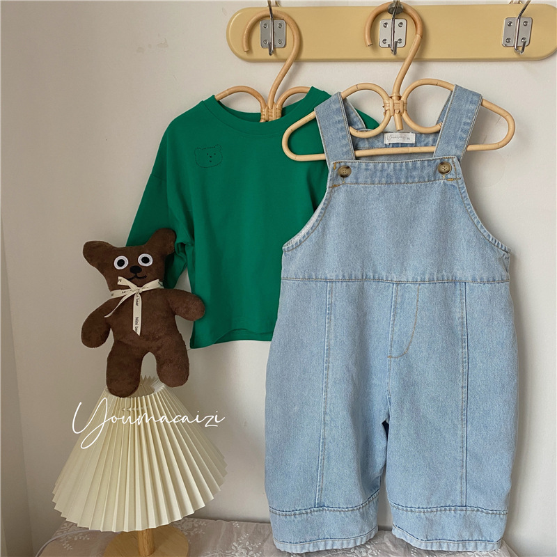 オーバーオール、 韓国風、春着、子供服、 ファッション、ボトムス