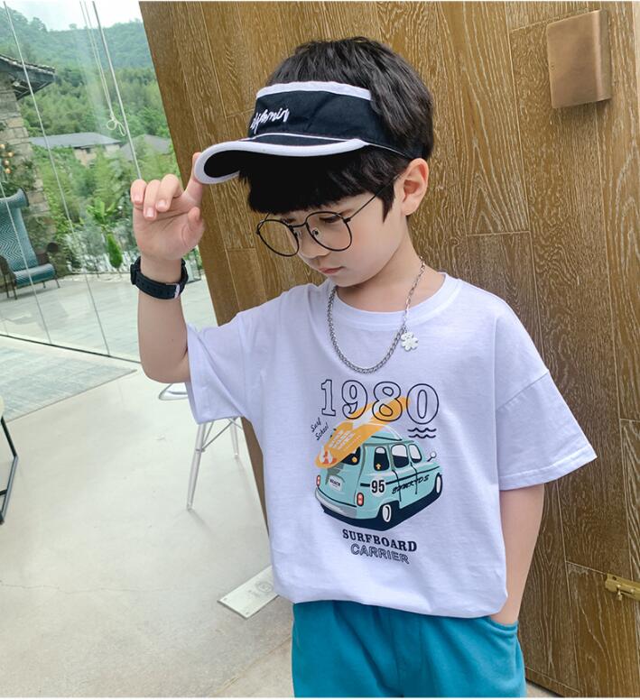 子供服夏服★男の子半袖Tシャツ★ファッショ半袖Tシャツ子供夏服★潮流子供夏服★110-160
