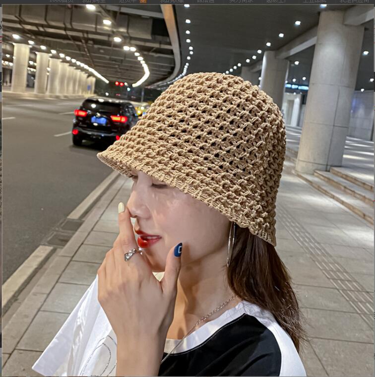 レディース帽子、 夏は薄い漁師の帽子、日焼け止め、日よけ帽、バケットハット、、ファッション学生ハット