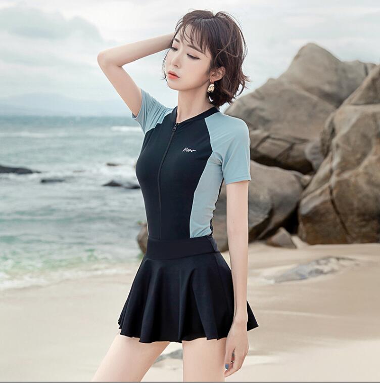 水着 ワンピース レディース 体型カバー オールインワン 大きいサイズ ママ 水泳服 スイムウェア★S-XL