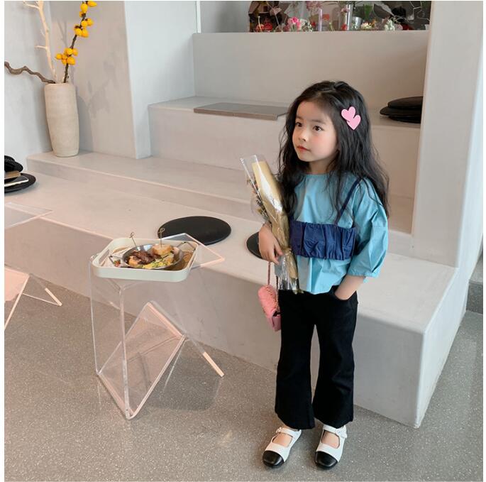 子供服早い春★女の子シャツ★ファッションシャツ子供夏服★韓国風子供夏服★100-140