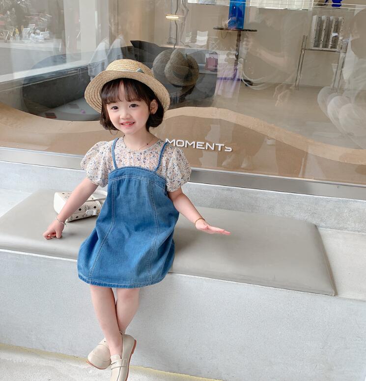 子供服夏服★女の子半袖ドレス★ファッションドレス子供服★韓国風子供夏服★80-130