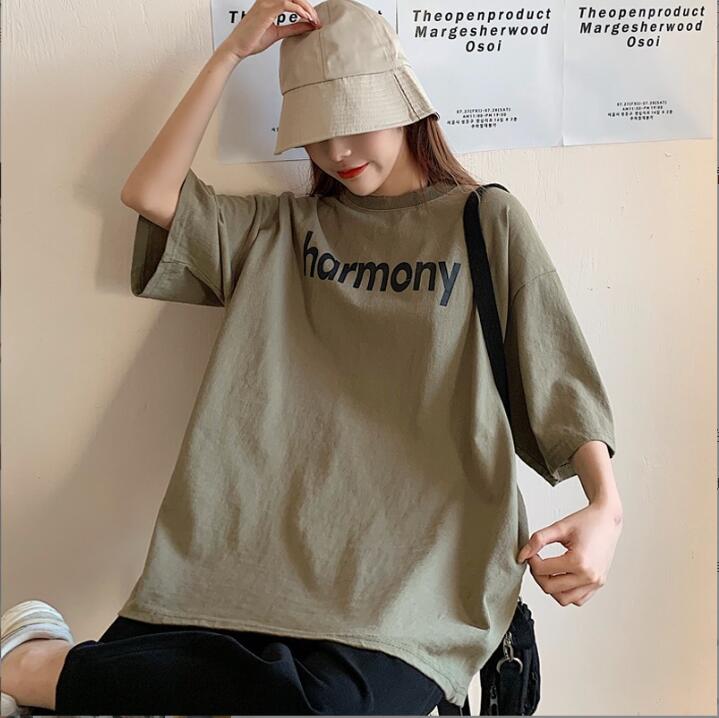 韓国風　レディース　半袖Tシャツ　新しい夏，気質，ファッションTシャツ　学生Tシャツ★M-X