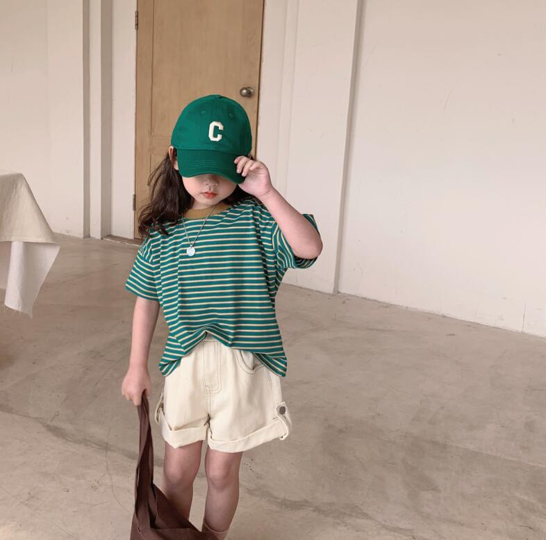 子供服夏服★女の子半袖Tシャツ★ファッションTシャツ子供服★韓国風子供夏服★80-150