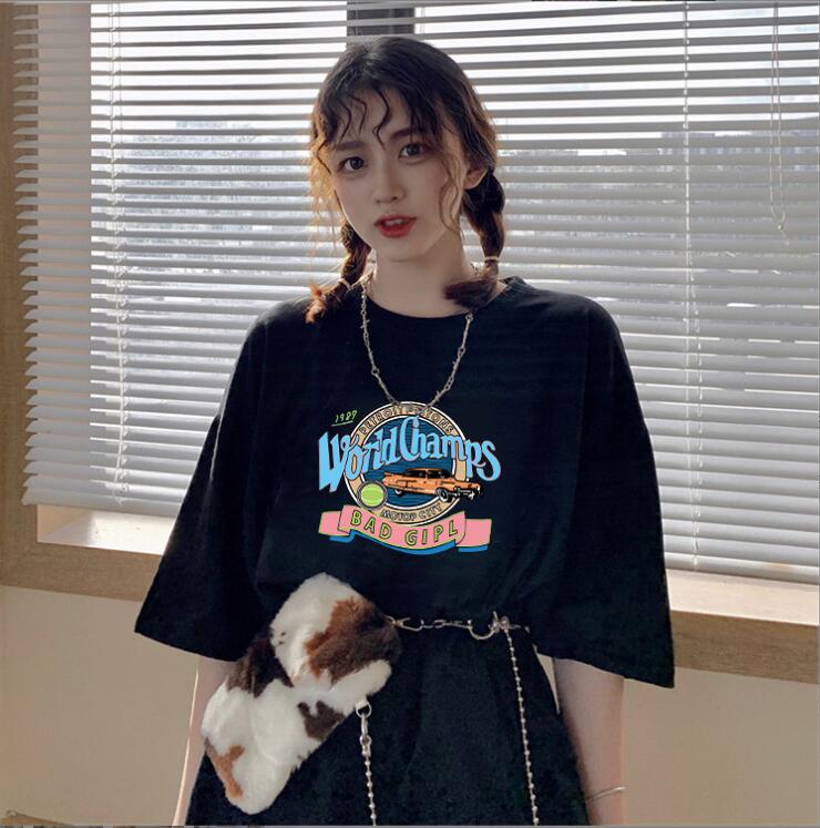 韓国風　レディース　半袖Tシャツ　新しい夏，気質，ファッションTシャツ　★M-2X