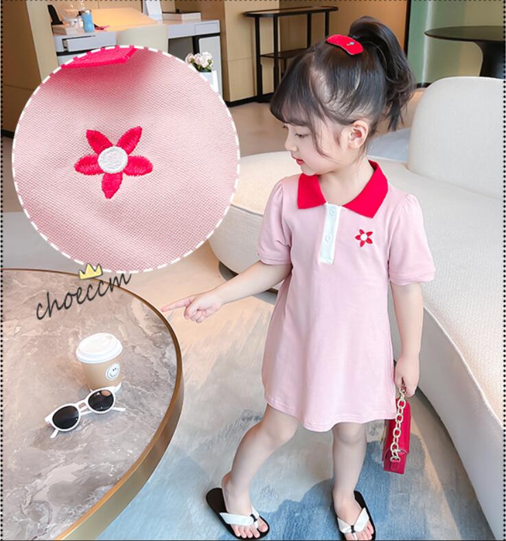 子供服夏服★女の子半袖ドレス★ファッションドレス★韓国風子供夏服★90-130