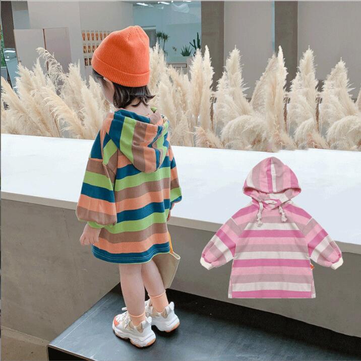 春秋新作 女の子 パーカードレス  子供服 ファッションパーカー  キッズ服 ★90-130