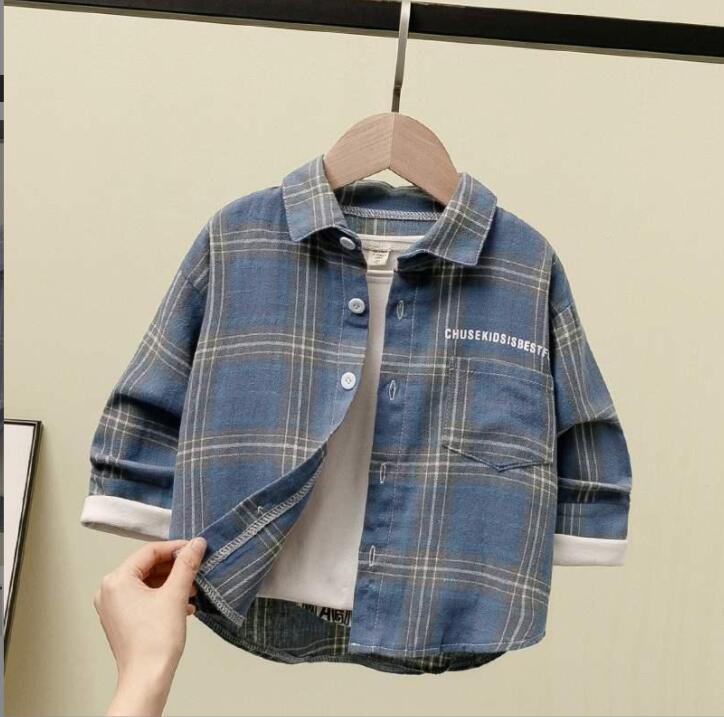 子供服春秋服★男の子シャツコート★ファッションシャツコート子供春服★潮流子供春服★80-140