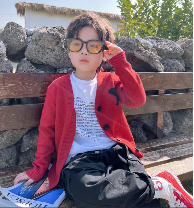 子供服春秋服★男の子ニットコート★ファッションコート子供春服★潮流子供春服★90-140