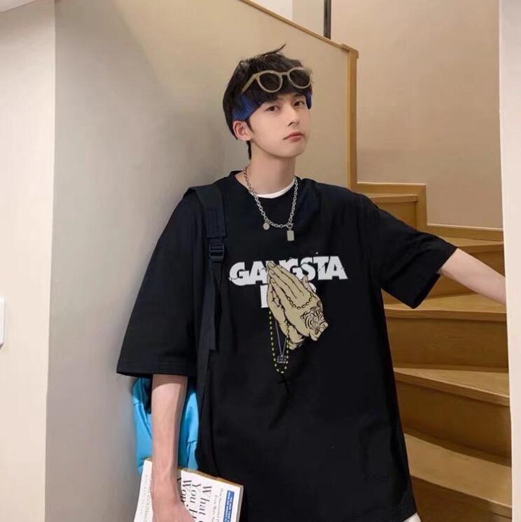韓国風  Tシャツ　メンズ半袖Tシャツ　　　春夏　　ファッション半袖★M-3X