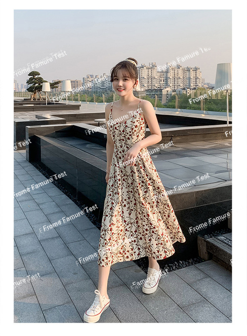 ワンピース　レディース　　ドレス　　ファッション　　春秋　花柄