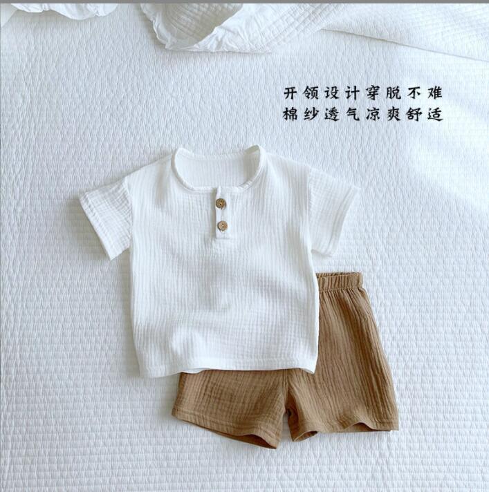 夏新しい子供服★男の子女の子Tシャツ+パンツ★ファッション2点セット★韓国風子供夏服★80-130