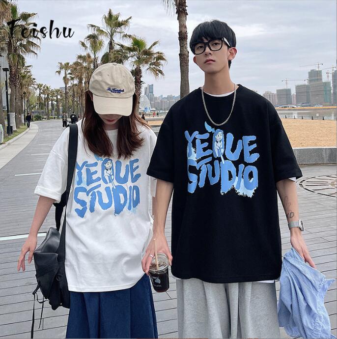 韓国風  シャツ　カップル半袖Tシャツ　夏の新しい　スポーツウェア　ファッション半袖Tシャツ★S-3X