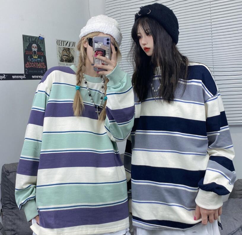 韓国風　レディース　長袖パーカーTシャツ　新しい春，気質，ファッションTシャツ　★M-X