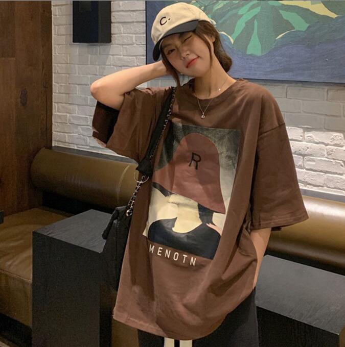 韓国風 レディース 半袖Tシャツ 夏新しい 気質 ファッションTシャツ Tシャツ ホワイト M Tシャツ