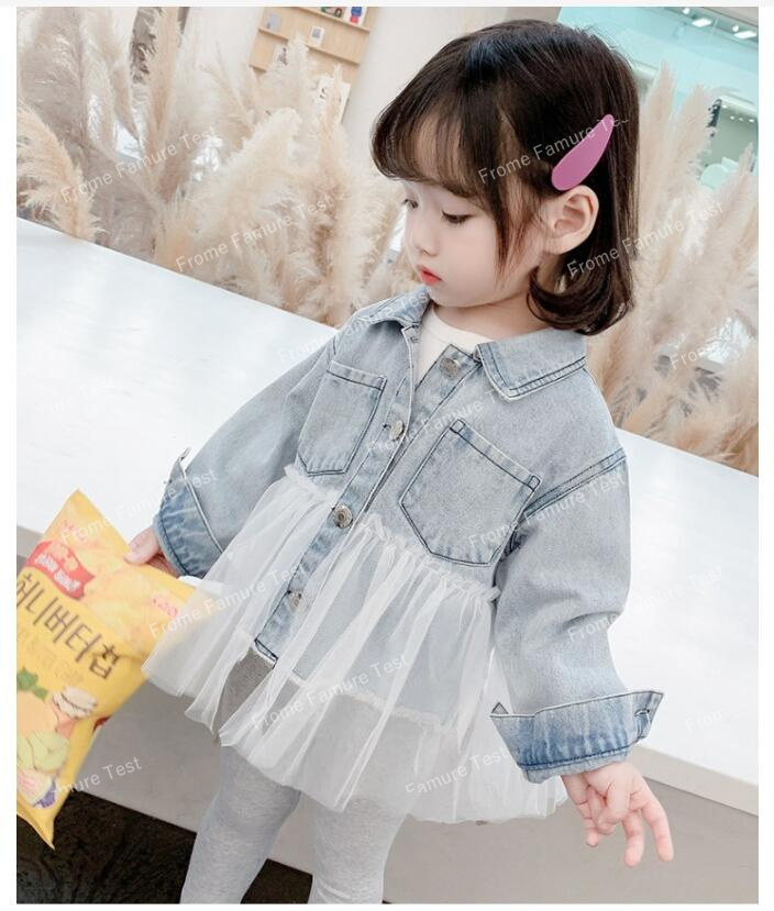子供服春服★女の子デニムジャケット★ファッションコート★韓国風子供夏服★90-130