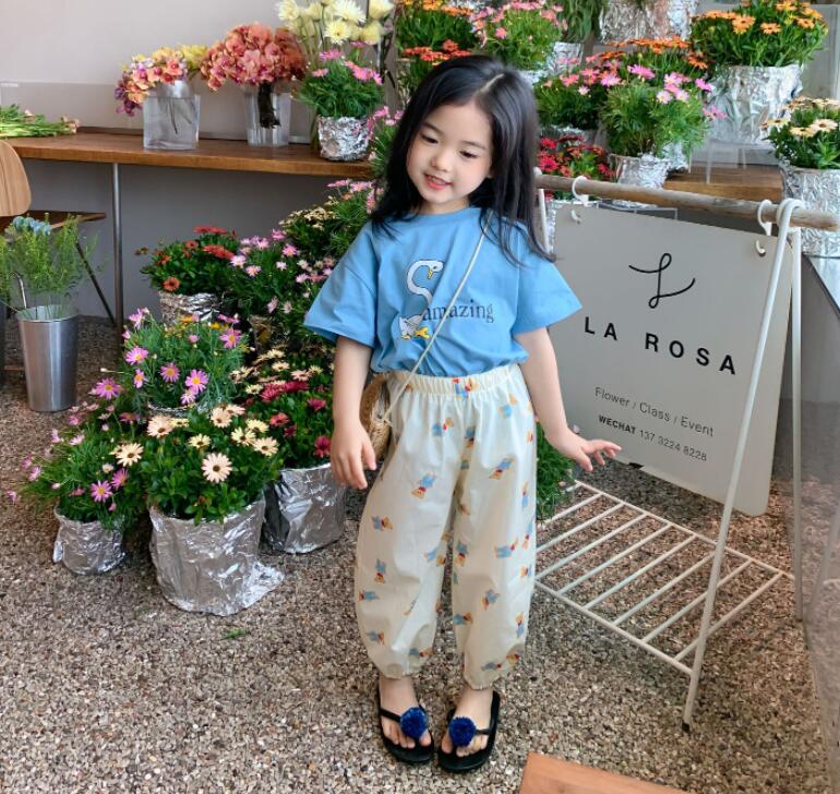 子供服夏服★女の子半袖Tシャツ★ファッションTシャツ★韓国風子供夏服★90-150