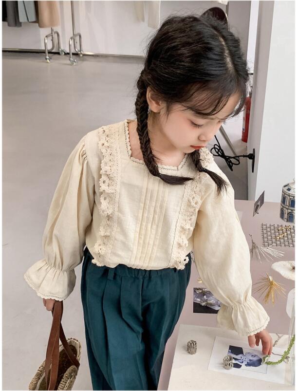 子供服春秋服★女の子シャツ★ファッションシャツ子供春服★潮流子供春服★90-130