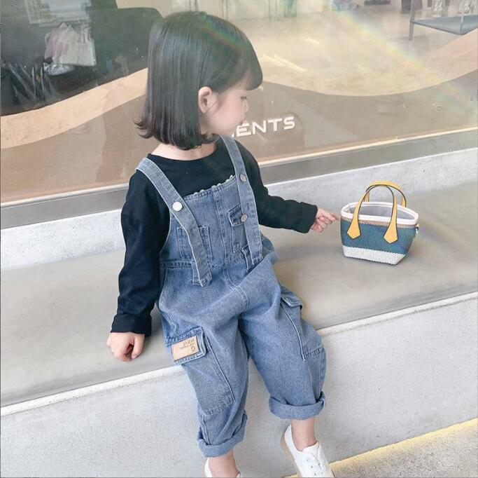 子供服春秋服★女の子サロペットパンツ★ファッションパンツ子供春服★潮流子供春服★90-140