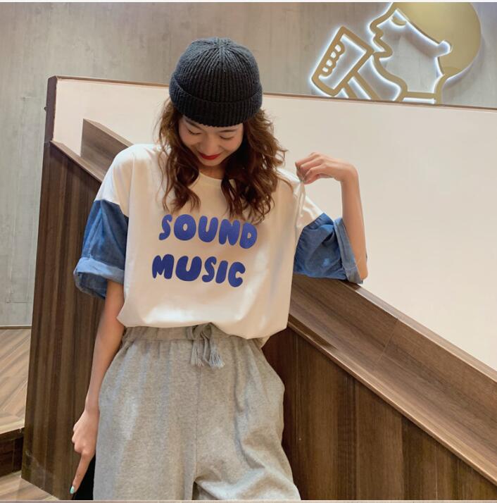 韓国風　レディース　半袖Tシャツ　夏新作　カジュアル　Tシャツトップス　ブラウス★M-2XL