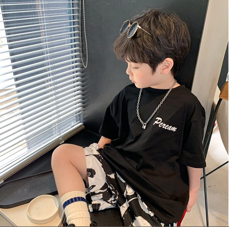 子供服夏服★男の子半袖Tシャツ★ファッショ半袖Tシャツ子供夏服★潮流子供夏服★110-160