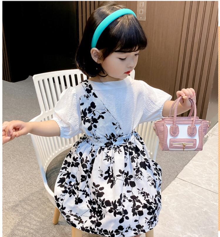 子供服夏服★女の子半袖ドレス★ファッションドレス子供夏服★韓国風子供夏服★90-130