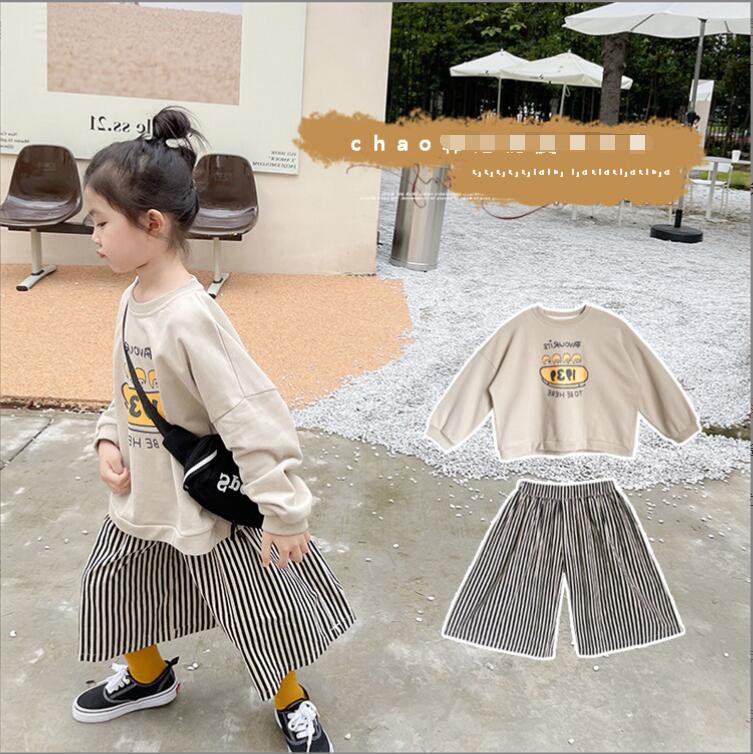 子供服春秋服★女の子パーカー+パンツ★ファッション2点セット子供春服★韓国風子供春服★90-140