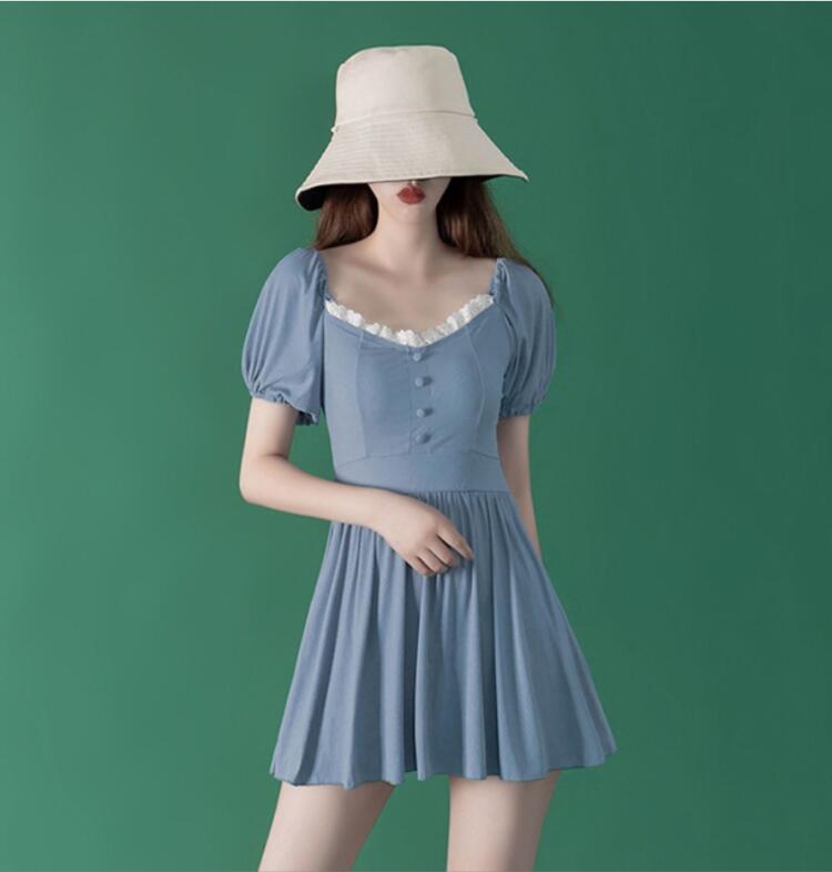 水着 ワンピース レディース 体型カバー オールインワン 大きいサイズ ママ 水泳服 スイムウェア★M-XL