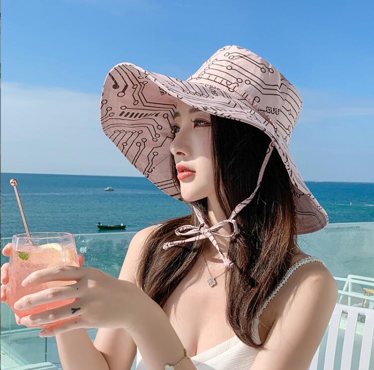 夏レディース帽子、 夏は薄い漁師の帽子、日焼け止め、日よけ帽、バケットハット、ファッション学生ハット