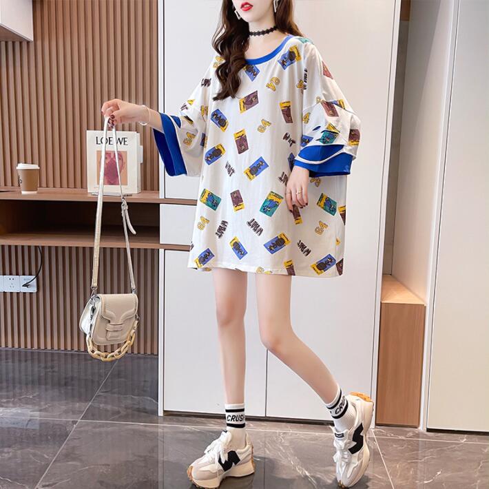 韓国風　レディース　半袖Tシャツ　新しい夏　カジュアル　ファッション半袖Tシャツ　★M-2XL