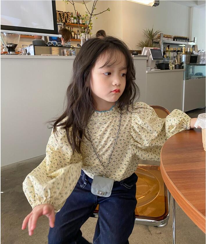 子供服春秋服★女の子シャツ★ファッションシャツ子供春服★韓国風子供春服★90-140