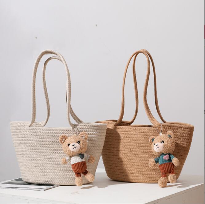 韓国風ストローバッグ レディース カゴバッグ★ショルダーバッグ ★ファッションハンドバッグ