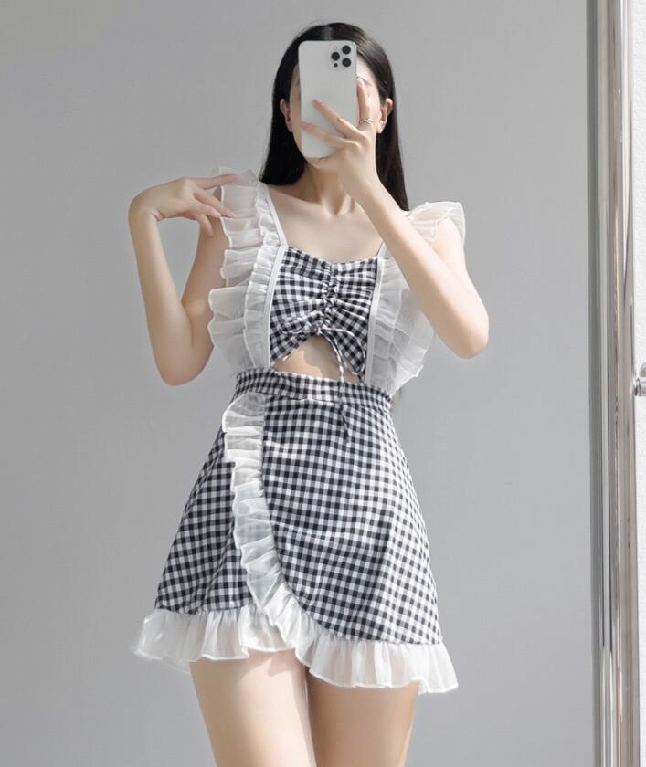 水着 ワンピース レディース 体型カバー オールインワン 大きいサイズ ママ 水泳服 スイムウェア★S-XL