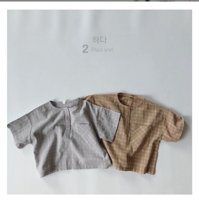 子供服夏服★男の子女の子半袖シャツ★ファッションシャツ子供服★韓国風子供夏服★80-130