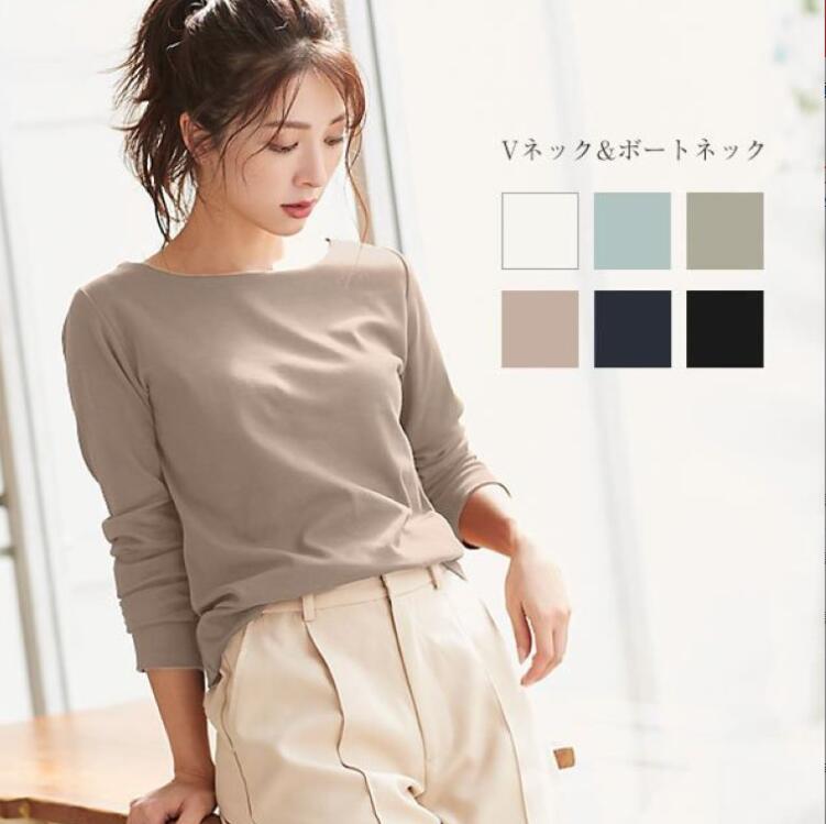 韓国風　レディース　長袖Tシャツ　新しい春，気質，ファッションTシャツ　★S-L